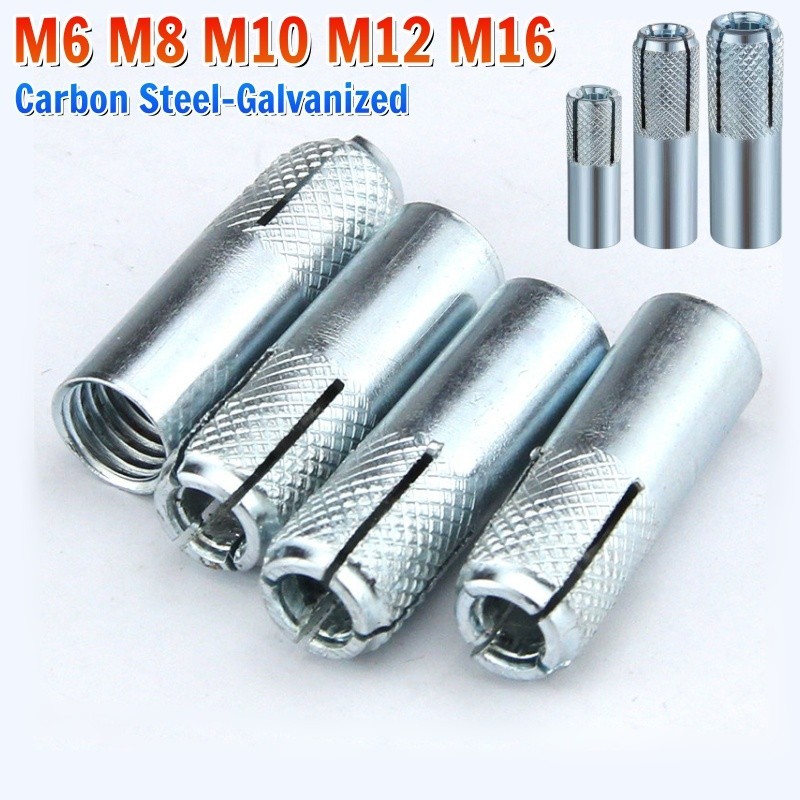ที่จับชุบสังกะสี Anchor Anchor Grip Anchor Bolt สกรู Drop In Anchor Expansion Bolt M6 M8 M10 M12 M16