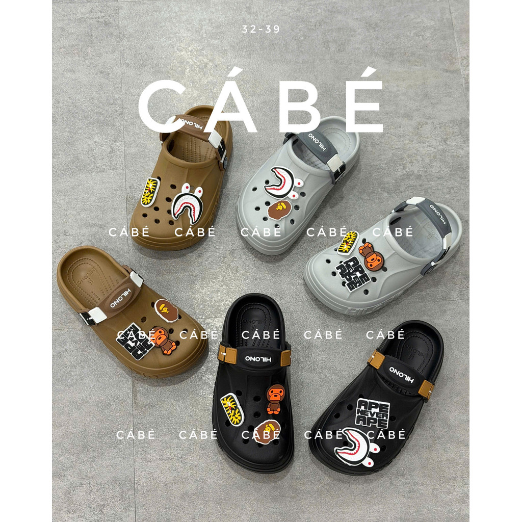 CBS0002: รองเท้า Ape น้ําหนักเบาพิเศษระดับไฮเอนด์สําหรับเด็กทารกสามสี สีน้ําตาล - สีดํา - สีเทา