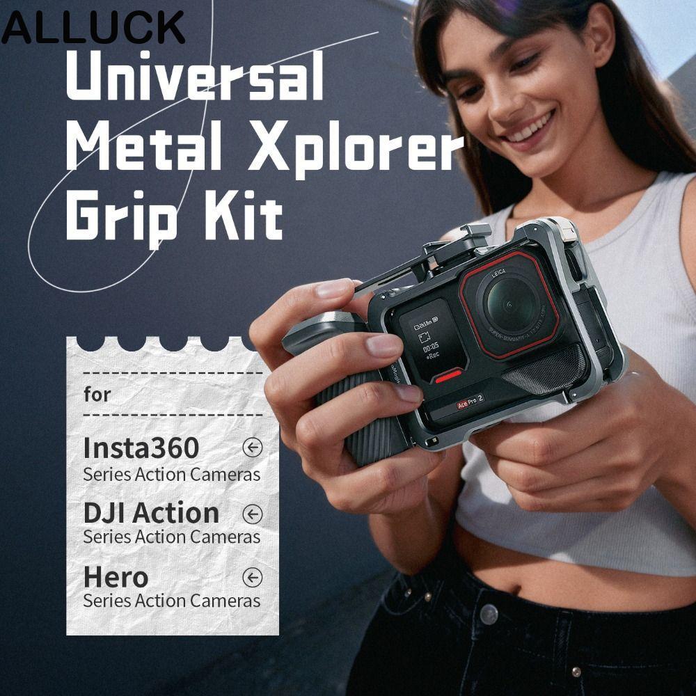 ALLUCK Street Grip Vlog Holder, ปรับ Quick Release Xpllorer Grip Kit Handle, อลูมิเนียมอัลลอยด์กล้อง