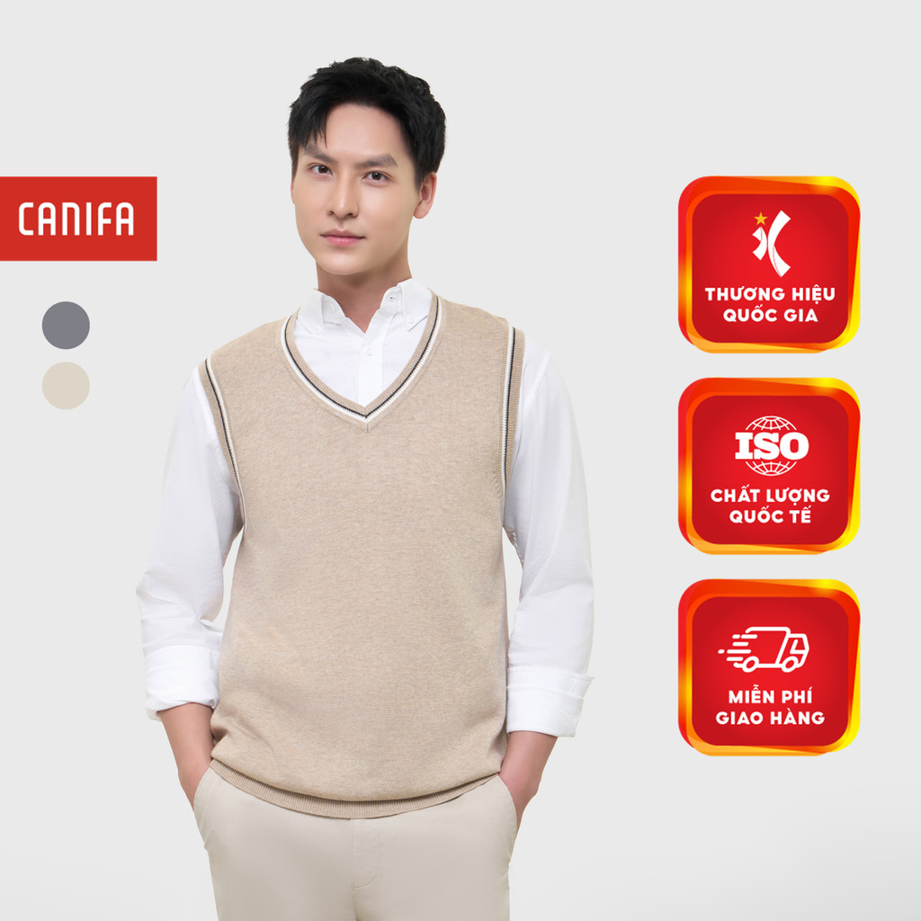 CANIFA 8TE25W005 เสื้อสเวตเตอร์กิเลตสําหรับผู้ชาย