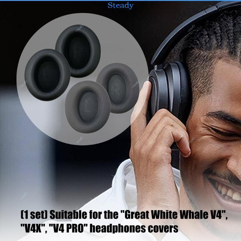 Steady ชุดหูฟังสําหรับเล่นเกมระบายอากาศแผ่นรองหูฟังลดความร้อน Build Up Earpad สําหรับ V4 V4PRO