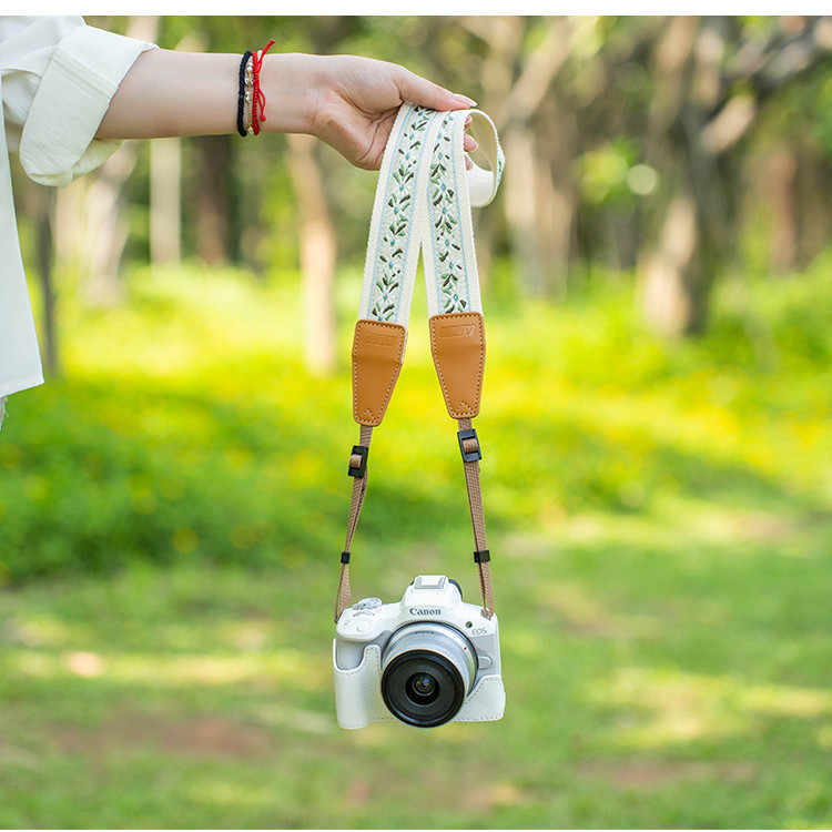 Crossbody Jacquard SLR Retro Micro SLR กล้องสไตล์ชาติพันธุ์สายคล้องไหล่สายคล้องคอ 600D 5D2 A7R