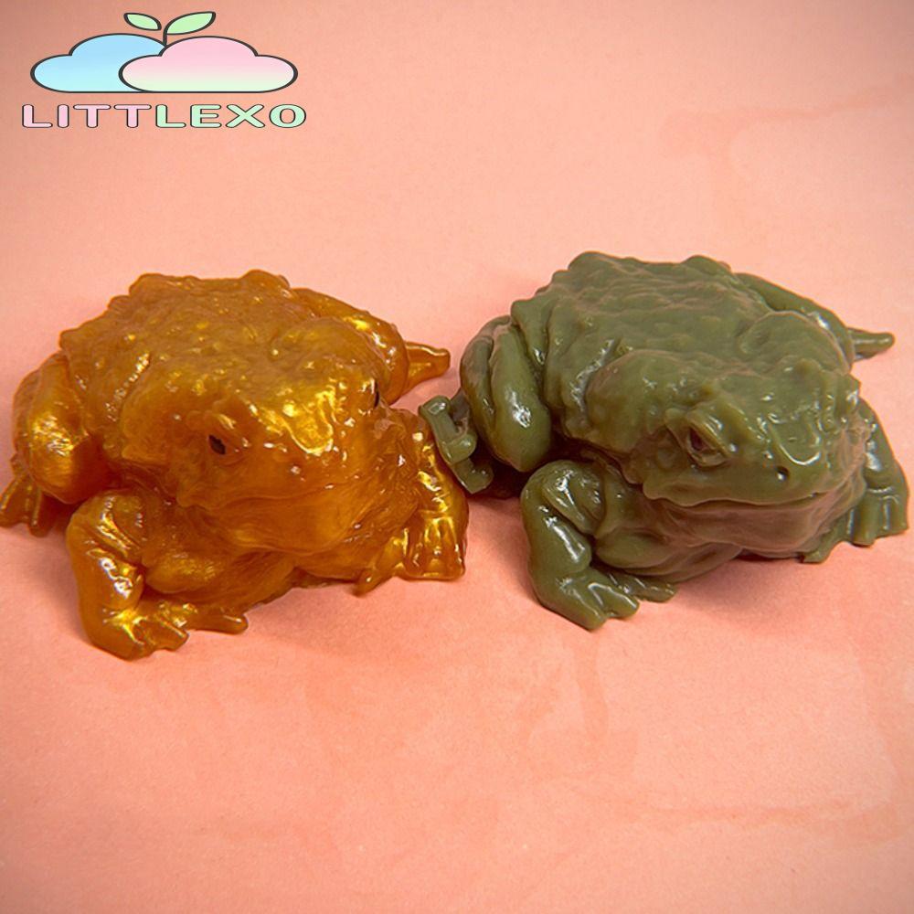 LITTLEX Frog SimulationToy, Soft Stress-relief Frog Squeeze, Sticky Toad Squeeze ของเล่นของเล่น Tricky