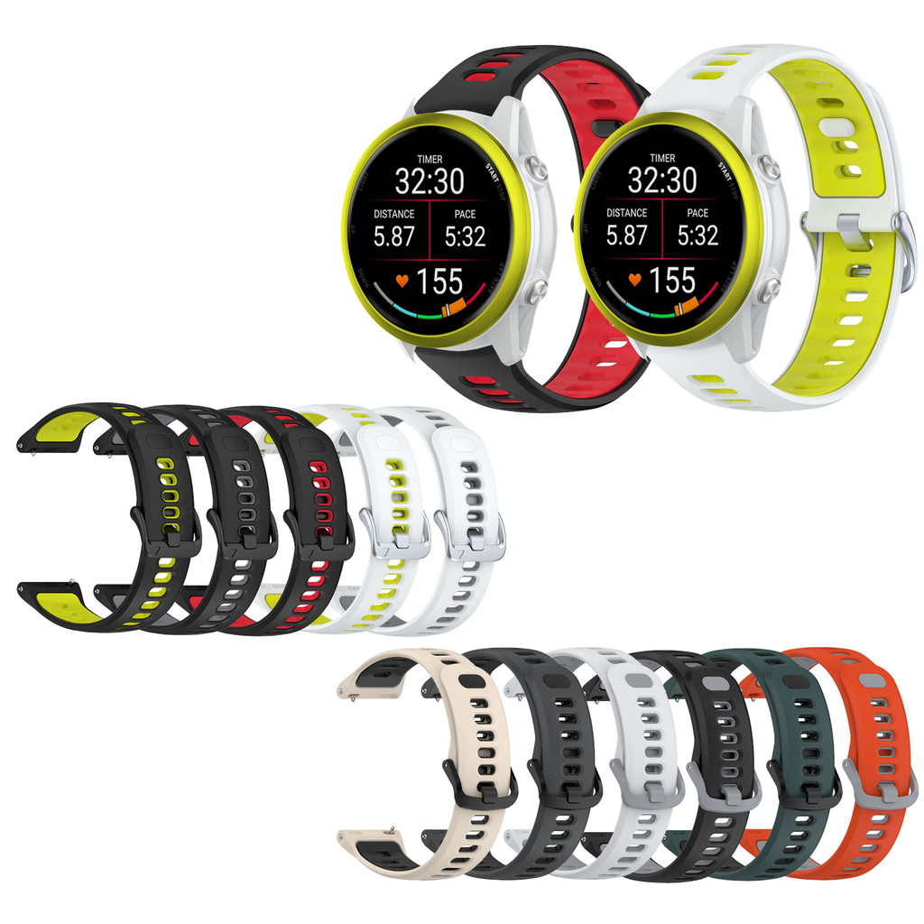 สายรัดซิลิโคนอ่อนนุ่มสําหรับผู้เบิกทาง Garmin 265 255 970 570 47 มม.การจับคู่สี WristBand สร้อยข้อมือกีฬา Band