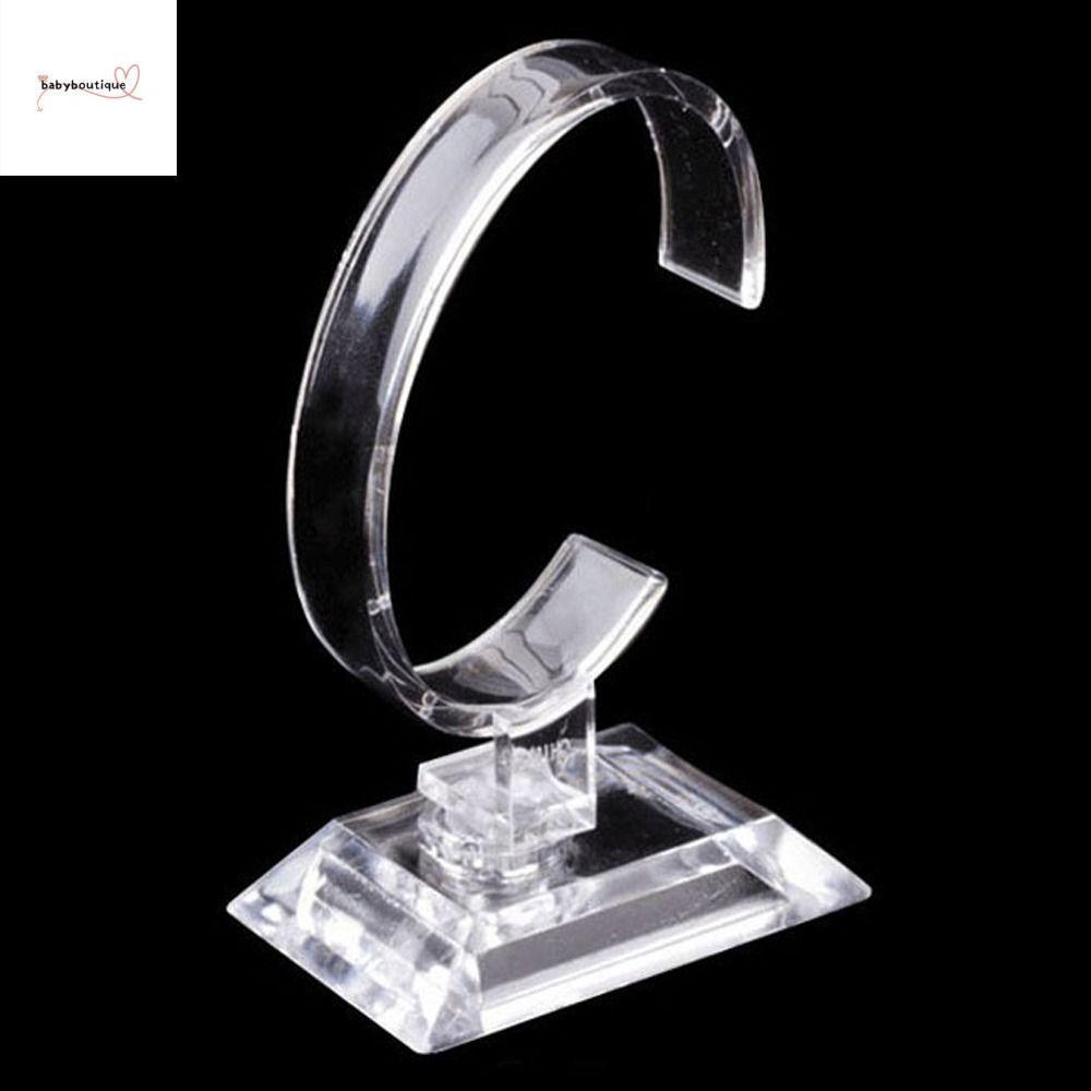 BABYBOUTIQUE ชั้นวางนาฬิกา,สร้อยข้อมือใสกําไลข้อมือที่วางนาฬิกา,อุปกรณ์เสริมนาฬิกาพลาสติกใส C-Ring W