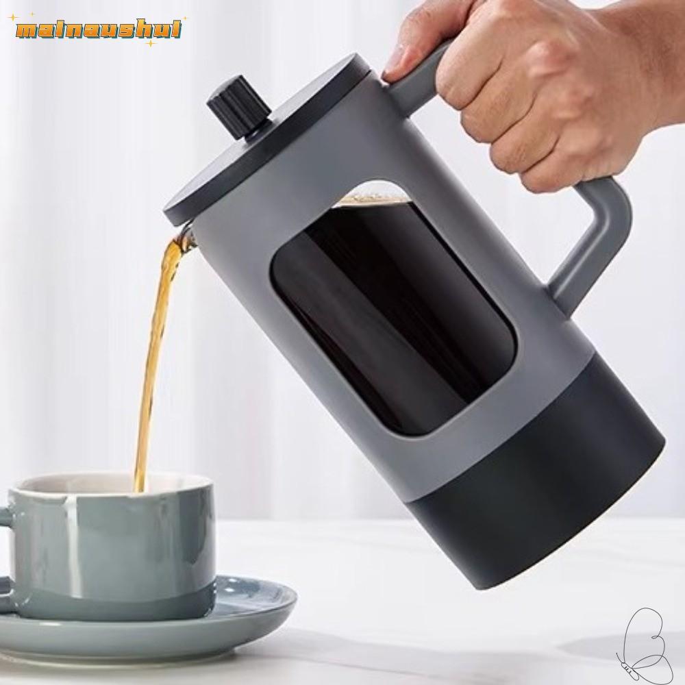 MAINAUSHUI Tea Coffee Brewer, Borosilicate Glass Anti-Rust French Press เครื่องชงกาแฟ, แบบพกพา 600ml