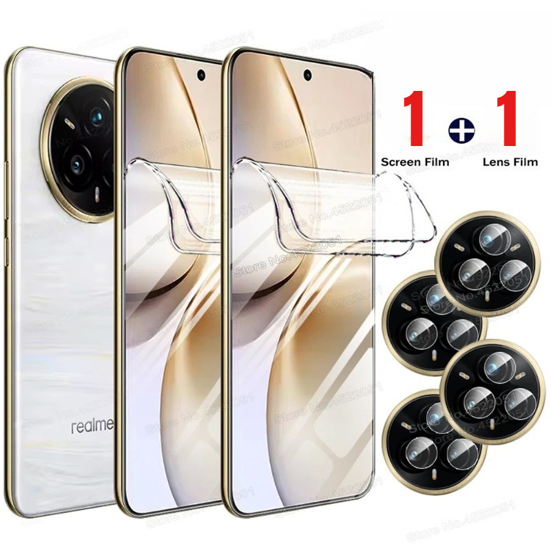 2IN1 HDป้องกันHydrogelฟิล์มสําหรับRealme 70Pro Realme12 Realme13 โทรศัพท์ด้านหน้า + กล้องป้องกันหน้า