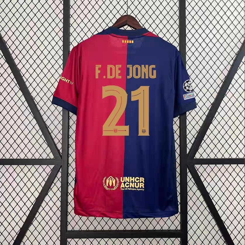 เสื้อสโมสรฟุตบอลบาร์เซโลนา แขนสั้นสำหรับผู้ใหญ่ ออกแบบตามสไตล์ฤดูร้อน – โปรปัง