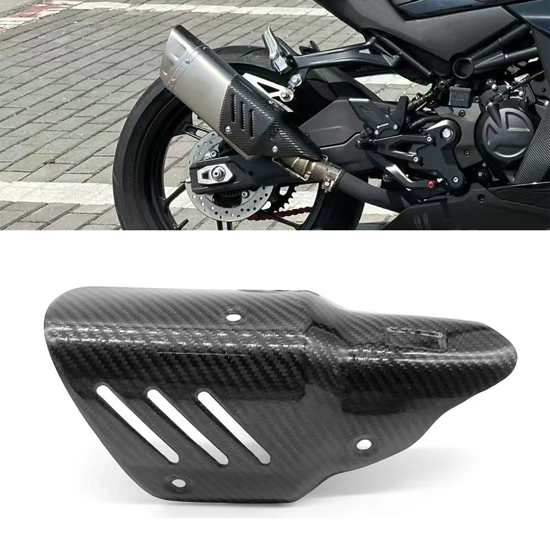 Dสําหรับ YAMAHA YZF1000 YZF600 R6 R3 R1 Moto ไอเสียความร้อนฝาครอบท่อคาร์บอนไฟเบอร์ความร้อน Antiscald