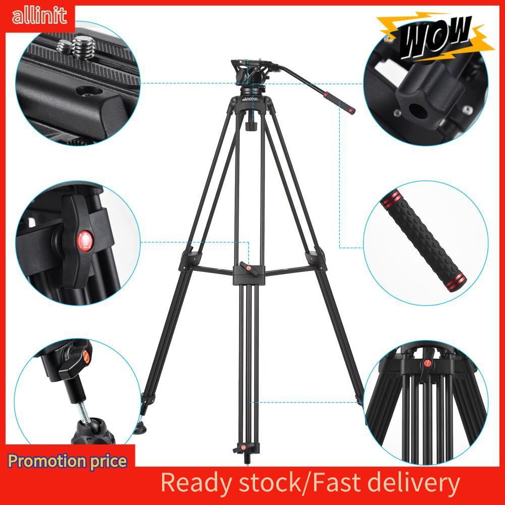Allinit Allinit Andoer D1801 ขาตั้งกล้องถ่ายภาพมืออาชีพขาตั้งอลูมิเนียมอัลลอยด์ 360 ° Panoramaของเหล