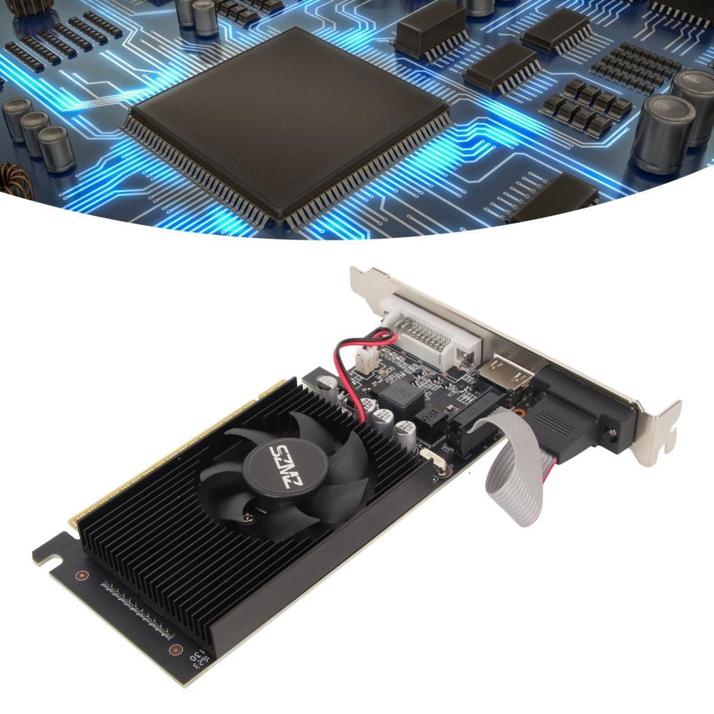 GT610 2GB กราฟิกการ์ด 610 2G DDR3 64bit เดสก์ท็อปสําหรับสํานักงานธุรกิจ PCI E 1.1 x 16 DVI VGA HDMIs