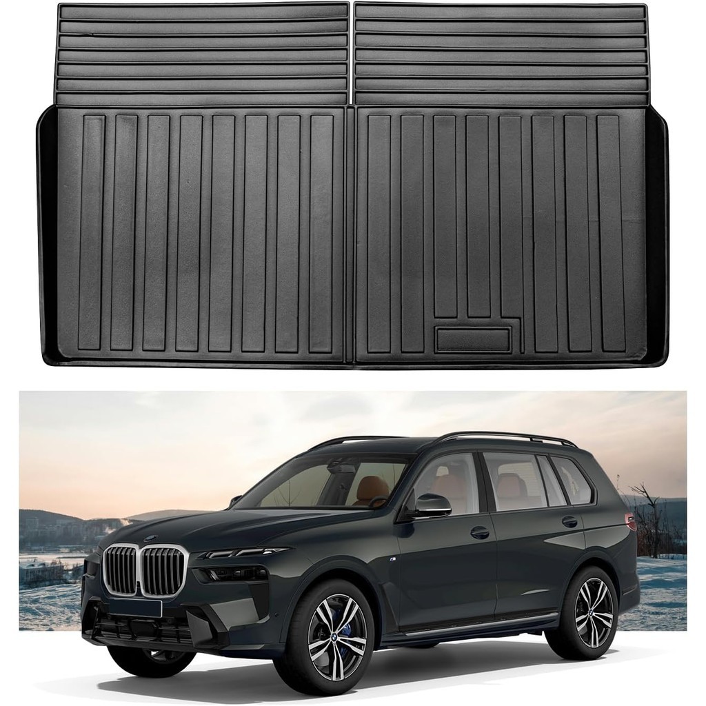 ด้านหลัง Cargo Mats สําหรับ 2025-2019 BMW X7 6/7 Seater Trunk LinerAll-Weather 3D Custom ด้านหลัง Ca