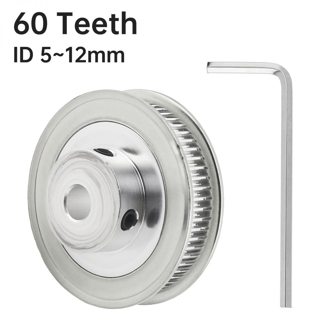 GT2 Timing Belt Pulley 60 ฟัน Timing Pulley 2GT Idler Pulley สําหรับ 6 มม.ความกว้างเข็มขัด/เครื่อง C