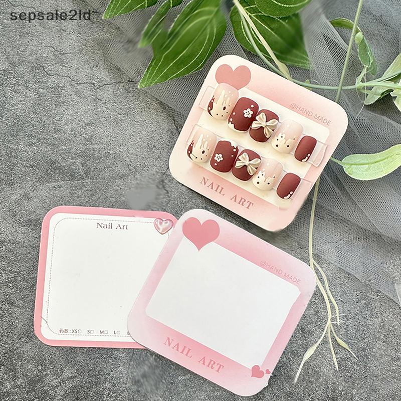 (seps) 20/50 แผ่น 6.5x6.3 ซม.เล็บ Paing กระดาษแข็ง Handmade เล็บปลอมออกแบบ Swatch แสดงการ์ดเล็บจอแสดงผลเล็บเล็บ Prop (TH)