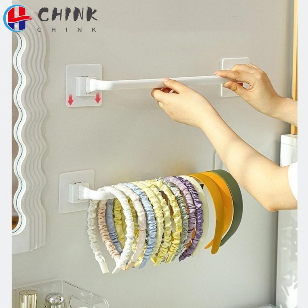 CHINK Scrunchiesชั้นเก็บที่คาดผม,ติดผนังNo-Punch Hair Band Storage Self,กิ๊บติดผมห่วงเก็บที่คาดผมมัลติฟังก์ชั่น