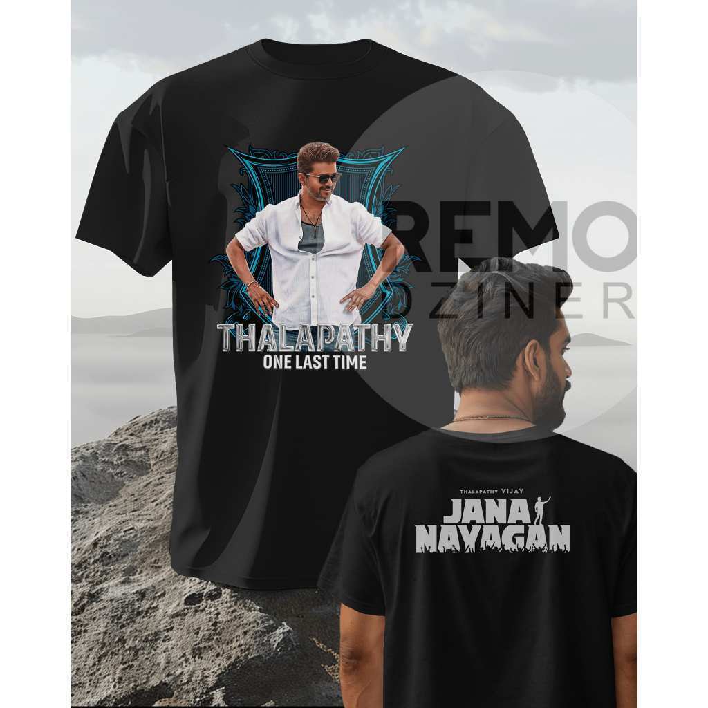 JANA NAYAGAN THALAPATHY VIJAY TSHIRT ผ้าฝ้ายพรีเมี่ยมคุณภาพ VIJAY TSHIRT S-5XL