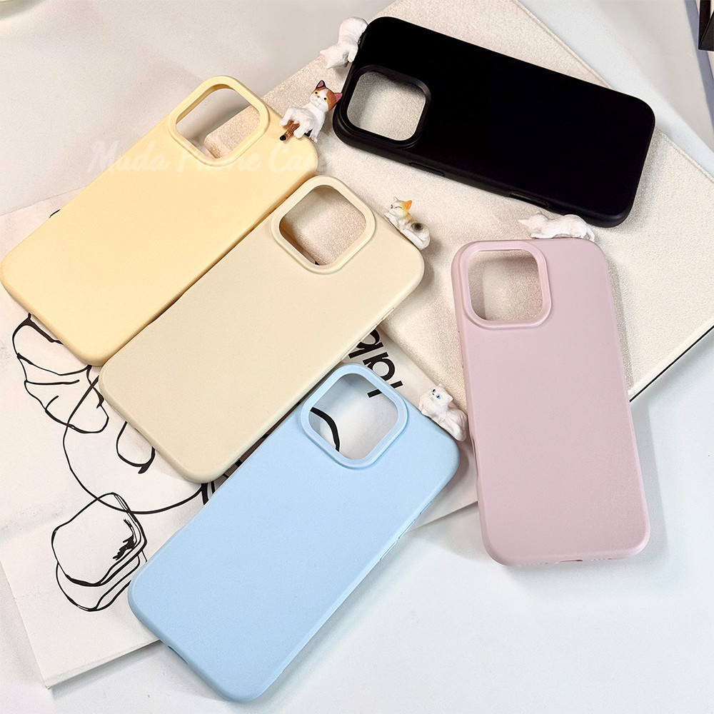 เคสสำหรับไอโฟน17PROMAX 16 13 11 12promax case for iPhone15PRO 14 เคส silicone สีลูกกวาด รวมทุกอย่างแล้ว นุ่ม รู้สึกสบาย