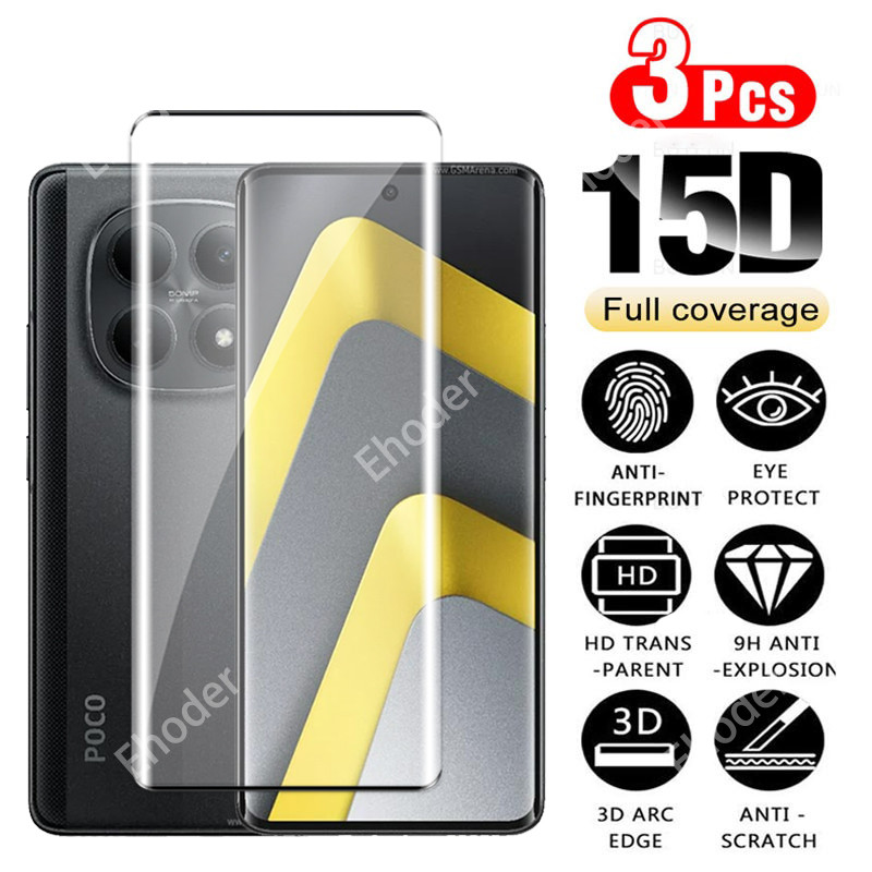 1-3pcs 3D โค้งขอบกระจกนิรภัยสําหรับ POCO M8 Pro POCOM8 5G 2026 ป้องกันหน้าจอสําหรับ POCOM8Pro M8Pro 2510EPC8BG 25118PC98G ป้องกันฟิล์ม