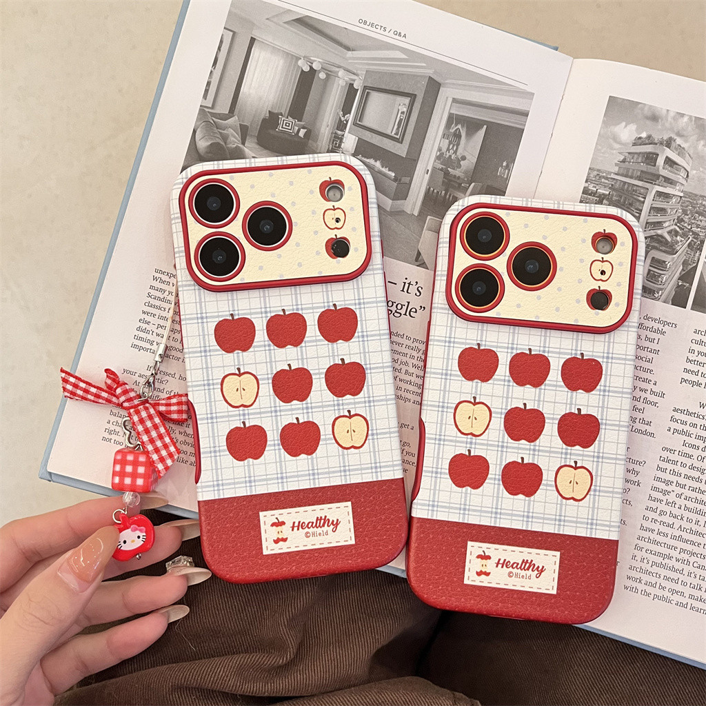 สําหรับIphone Case 17 Pro Max 16 Pro Max 15 Pro Max 14 Pro Max Big Window Red Appleเคสโทรศัพท์