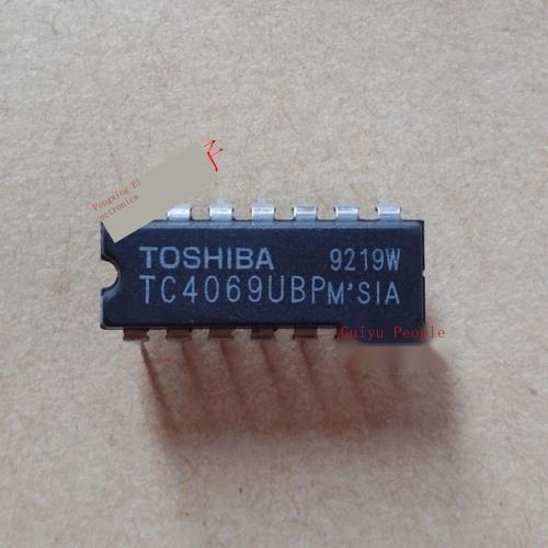 2 ชิ้น TC4069UBP ต้นฉบับใหม่นําเข้าส่วนประกอบอิเล็กทรอนิกส์ชิป IC คู่แถววงจรรวม DIP-14