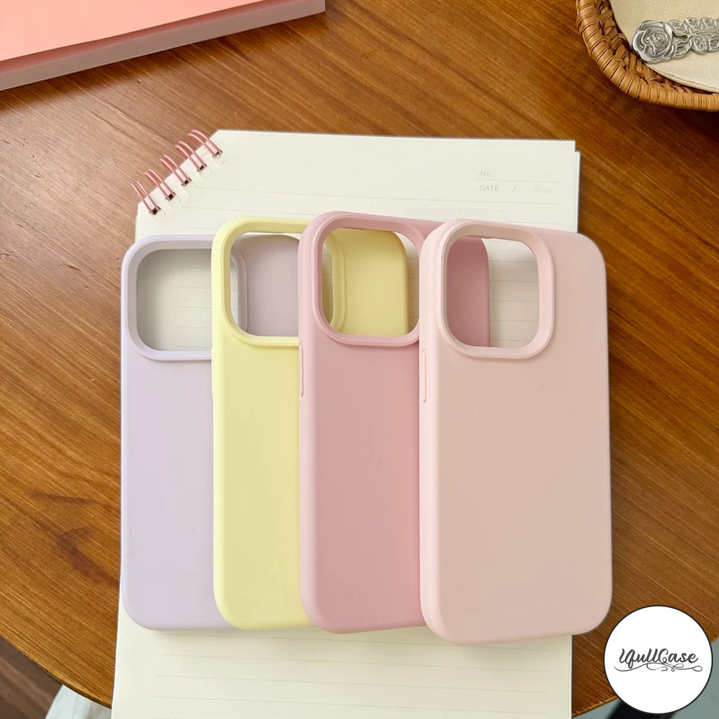 เคส สำหรับ IPhone 17 14 13 16E 11 15 12 16 Pro Max 14 Pro 14 15 16 Plusฮิต เคสโทรศัพท์ซิลิโคนกันกระแทกสีพื้นแฟชั่นน่ารัก