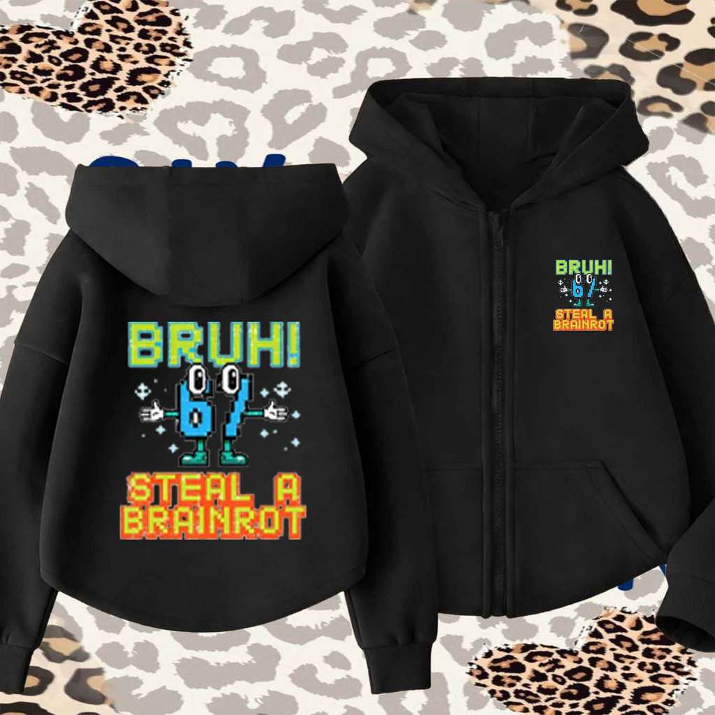 ROBLOX x SIX SEVEN 67 Kids Hooded Zip Cardigan Cool Game Style 120-150cm