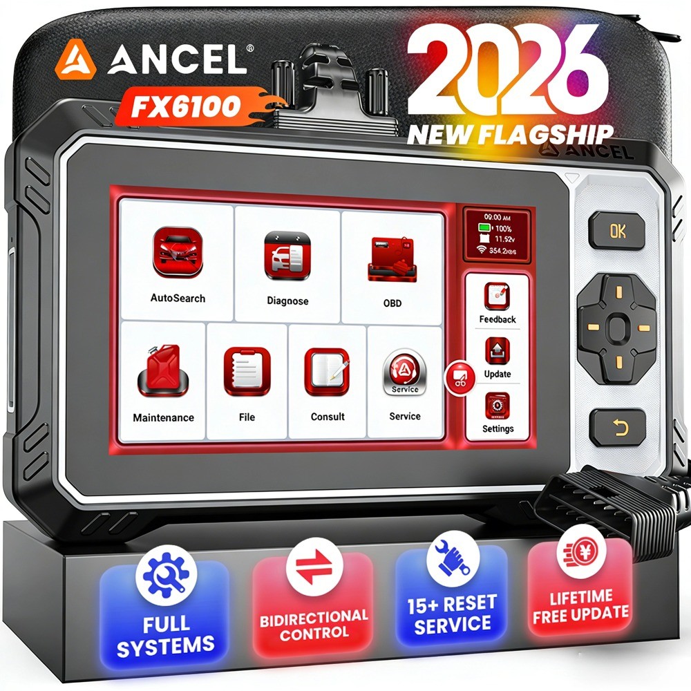 ANCEL FX6100 เครื่องสแกนเนอร์ เครื่องอ่านโค้ด วิเคราะห์เต็มระบบรถยนต์ รีเซ็ท 15 ฟังก์ชั่น CANFD