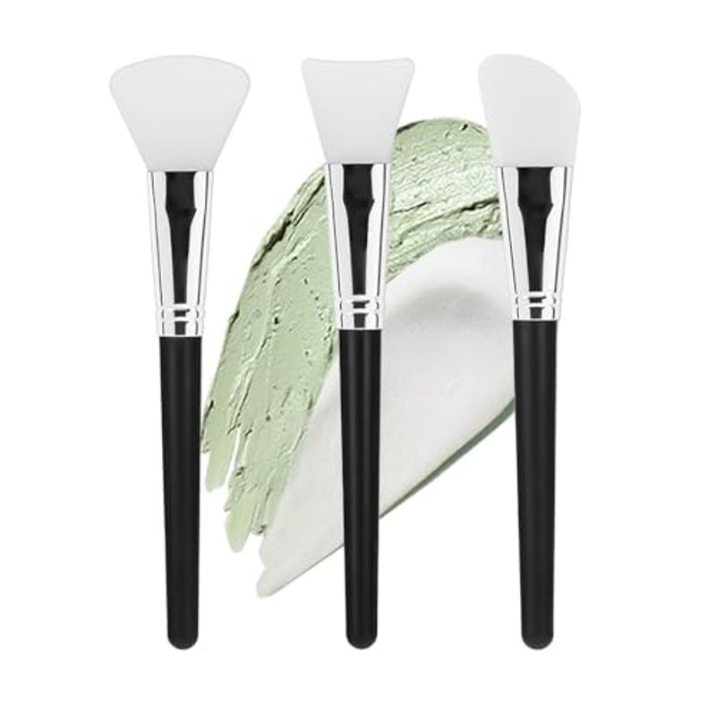 Lip Brush Concealer Brush Silicone 3-Piece Set Round Head Makeup Brush Lipstick Brush Portable Tappi