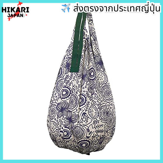 marna Shupatto Compact Bag Drop ( Flower Pattern ) Eco Bag Shupatto Folding ( Drop Vertical / Sturdy