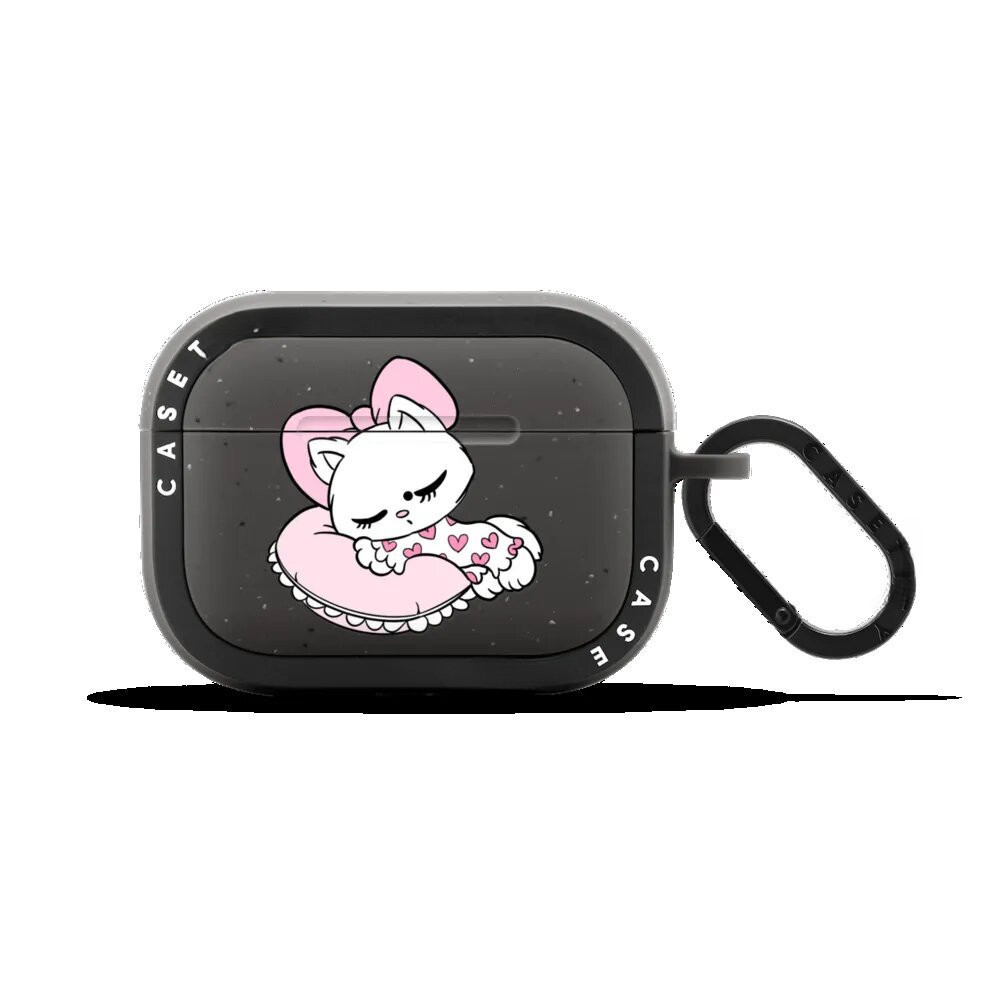 Matui สุนัขกระต่ายกระต่ายและ ZO friends เคสหูฟังสีดําพร้อมตะขอ เหมาะสําหรับ Apple Airpods pro airpod