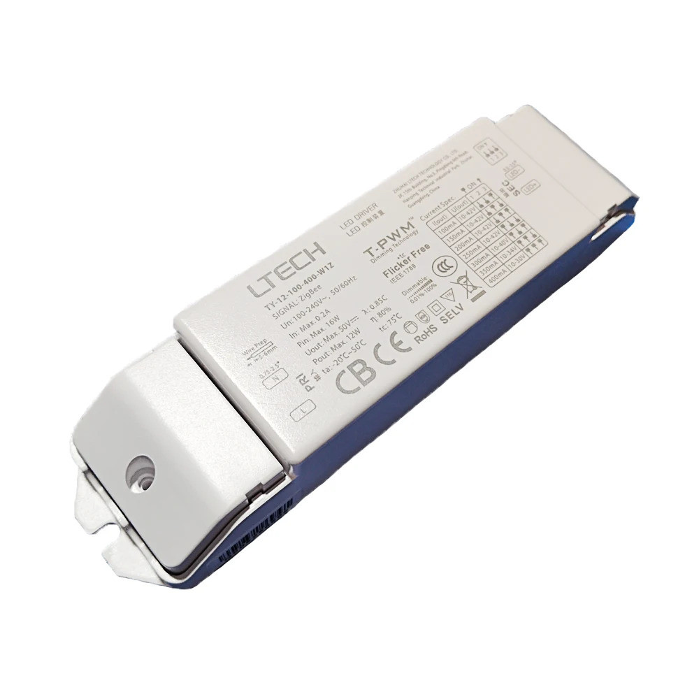 LTECH ใหม่ Led Dimming Driver AC 100-240V อินพุต 12W 100mA-400mA Tuya Zigbee บลูทูธ CC คงที่แหล่งจ่า