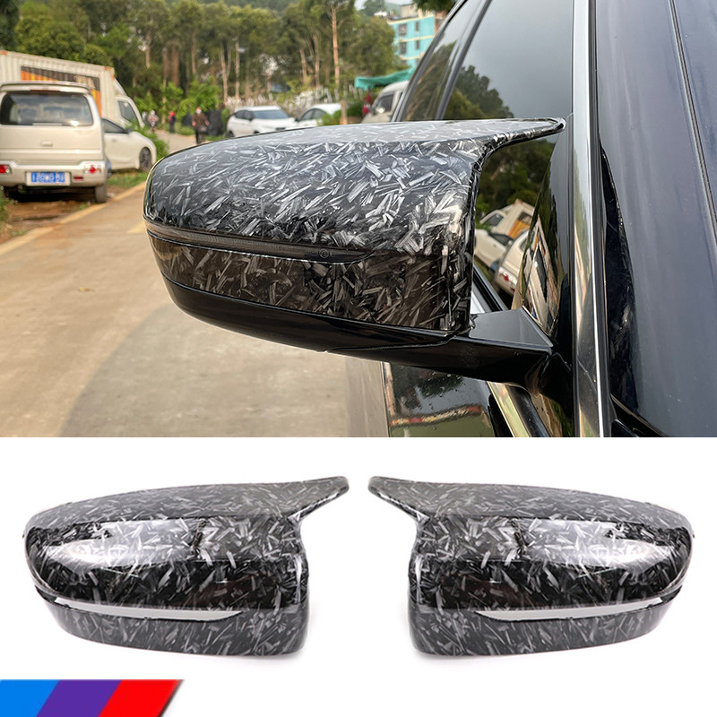 สําหรับ BMW 4 5 7 8 Series G30 G31 G38 G11 G12 G22 G23 รถด้านหลังด้านข้าง Wing กระจกหมวกสีดําคาร์บอน