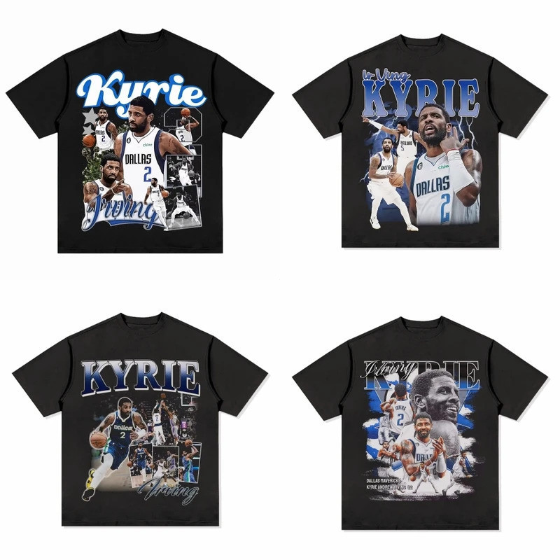 Kyrie Irving Basketball Tshirt Unisex Retro Graphic Streetwear Oversized Fan Shirt Daily Fashion Fab
