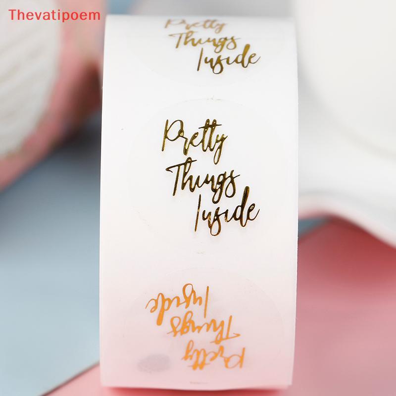 [Thevatipoem] 500 ฉลาก Pretty Things Inside Stickers Thank You Sticker Baking Seal Stickers HOT