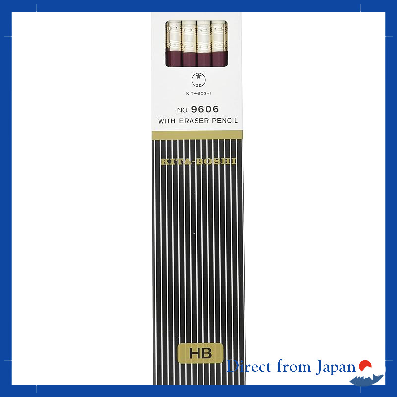 BUNBO-KEI Premium Pencil with Eraser HB #9606 - 1 Dozen