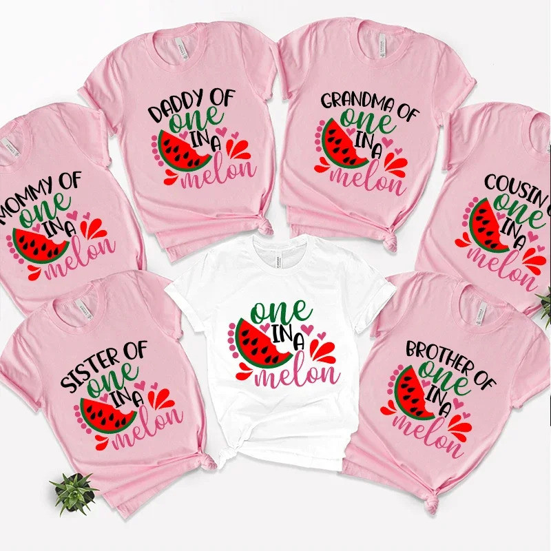 COD 2026 Funny One in A Melon Graphic Y2k Tops Birthday Girls Boys เสื้อยืด Family Group Matching Si