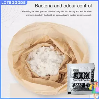 ชิ้นแบบพก 48 พาห้องน้ําผงเป็นมิตรกับสิ่งแวดล้อมของเหลวขยะ Camping เดินป่า Rapid Liquid Waste Gelling Powder [lotsgoods.th]
