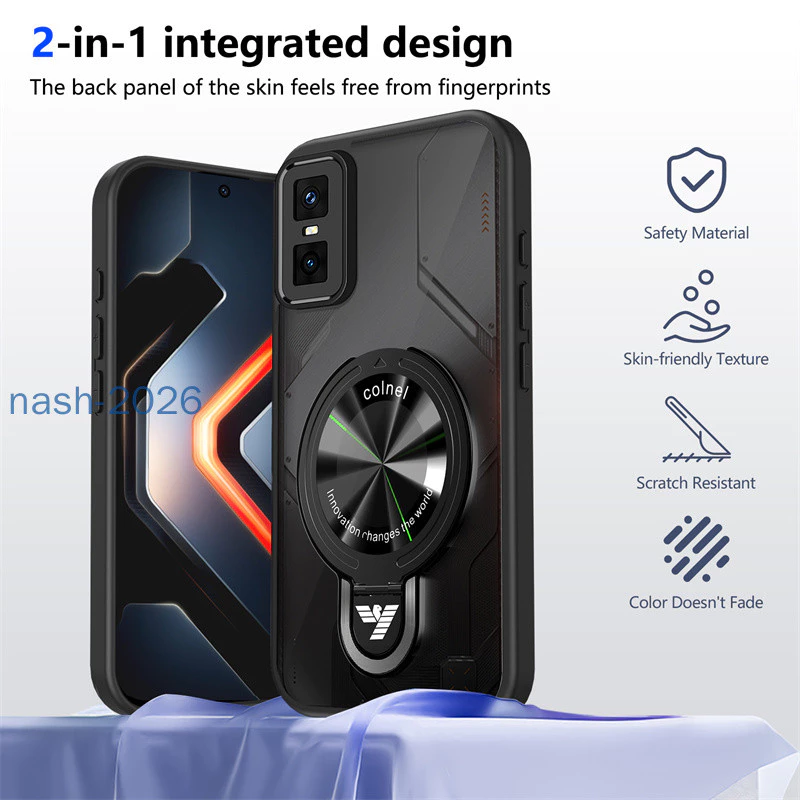 ปลอกสําหรับ Infinix GT 30 Pro GT 30Pro GT30Pro การปรับแต่งเคสโทรศัพท์กันกระแทก PC Frosted แหวนพนักพิงฝาครอบด้านหลัง