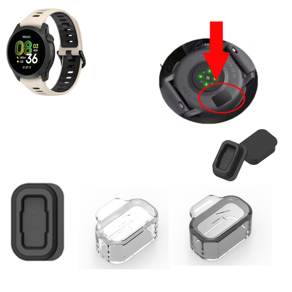 Anti Plug Charger Port COROS PACE 2 3 4/APEX 2 Pro/APEX Pro/APEX/APEX4/42 มม.46 มม./VERTIX ซิลิโคนใส Dust Pack Protector