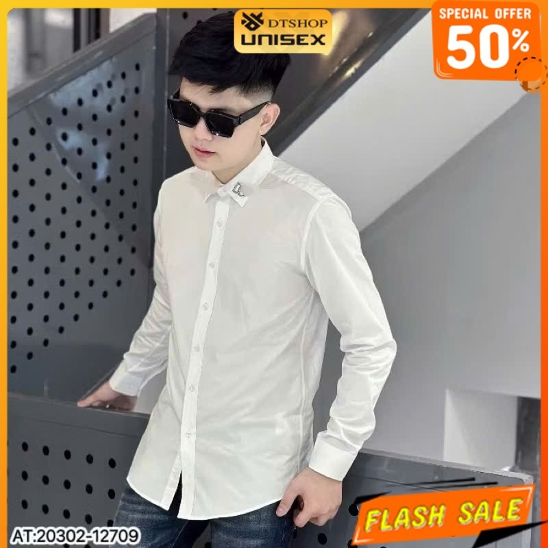 (Nice Item) - เสื้อคอปกป้ายโลโก้เหล็ก แพะไก่ (Standard Text) ❤ Somi Soft Silk สําหรับผู้ชายและผู้หญิ