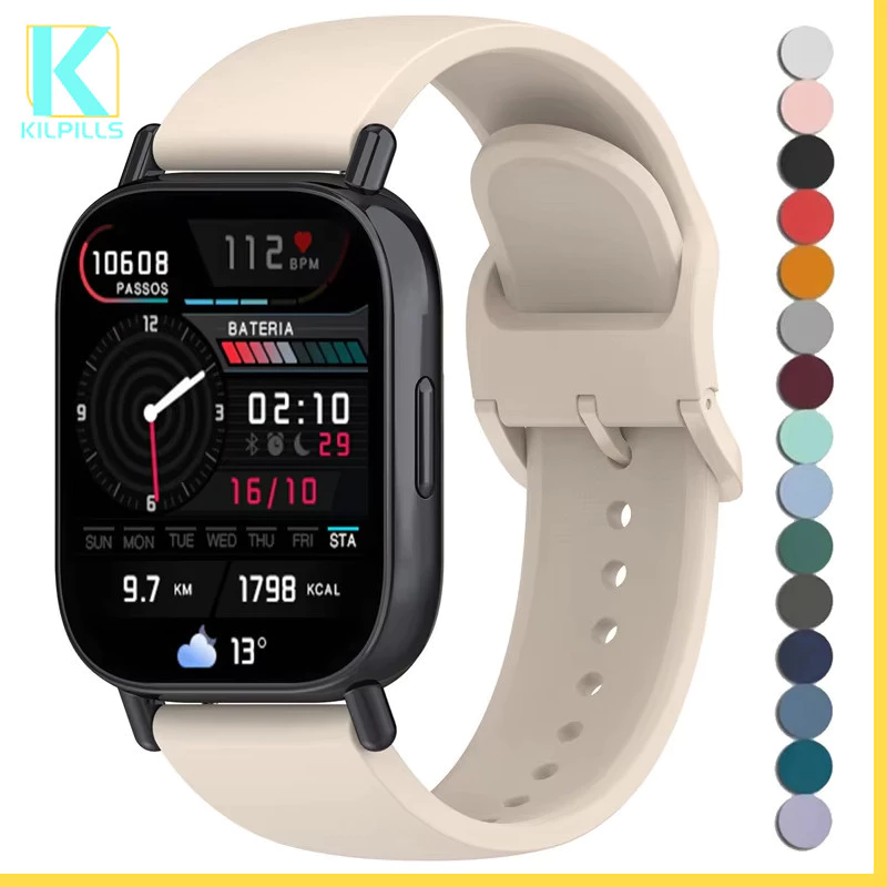 สายรัดกีฬานุ่ม 22 มม. สายรัดยาง for Redmi Watch 5 Active / 5 Lite/Huawei Watch GT 6 5 4 /Samsung Watch/Amazfit Bip 6