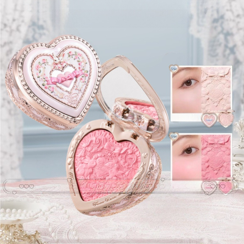 FLOWER KNOWS Blush Rabbit Garden Series Quick-Dry Blush นูน Matte Satin Smooth Face