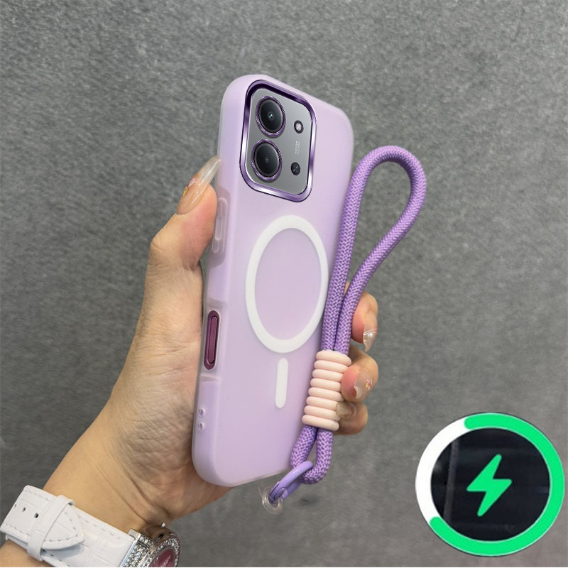 เหมาะสําหรับ Redmi 15c 4g POCO C85 4Gเคสโทรศัพท์ใหม่Jelly Caseไร้สายแม่เหล็กFrosted Shellสายรัดข้อมือสร้อยข้อมือ030