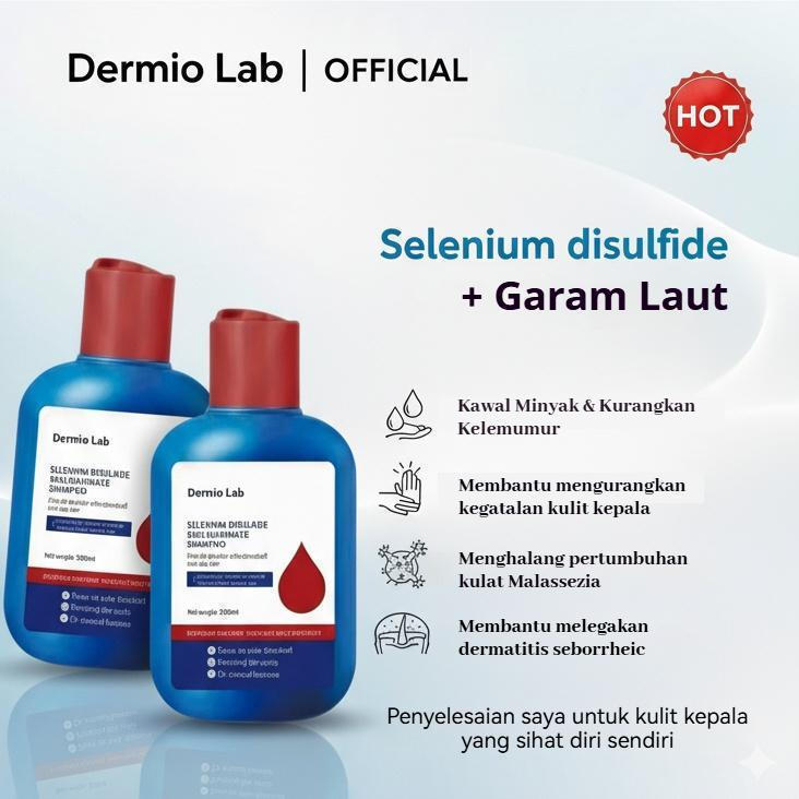 Dermio Lab Anti-Dandruff Hair Care Shampoo Selenium Sulfide Shampoo ควบคุมความมันและขจัดรังแค ใช้งาน