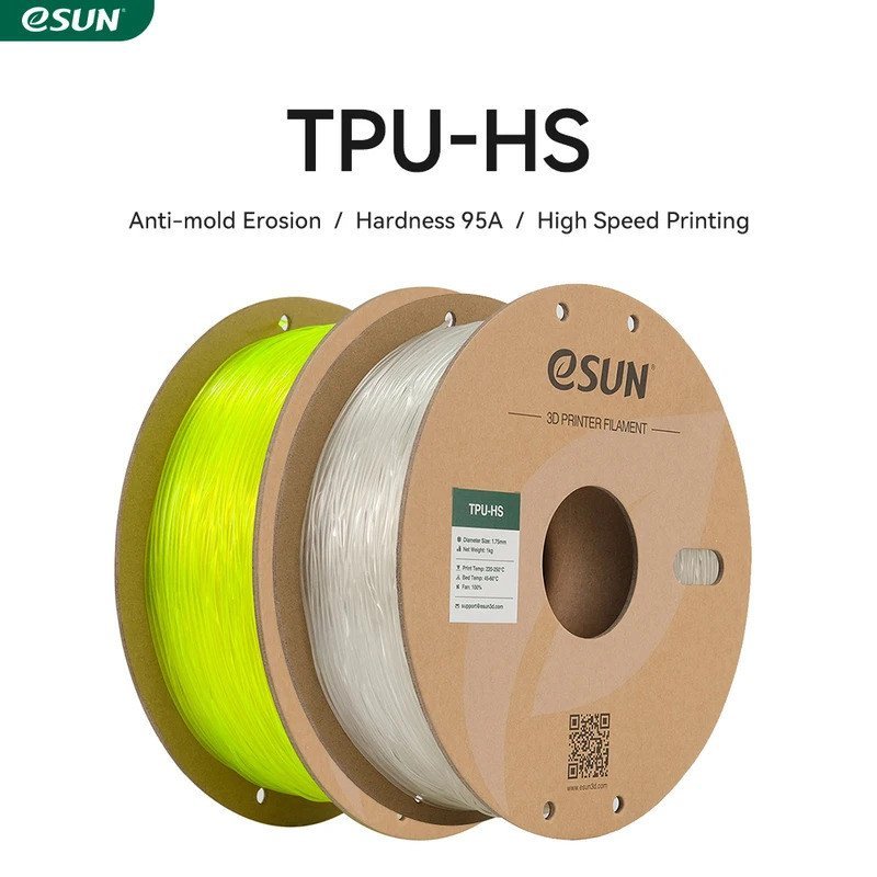 ESUN TPU-HS 3D เครื่องพิมพ์เส้นใย 1.75 มม.1 กก.Spool พิมพ์ความเร็วสูงสําหรับ Balbu lab เครื่องพิมพ์