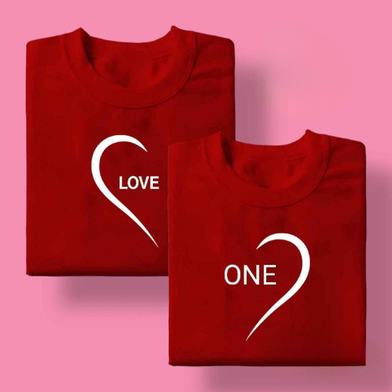 ❤️ชุดสำหรับคู่รัก❤️ Angle Official  couple minimalist design T-shirt unisex print makapal cotton fabric casual
