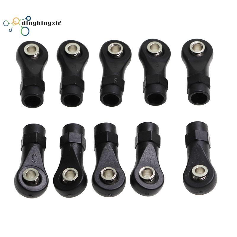 10 ชิ้นพลาสติก Rod End Link Link Link Link Linkage Balls Joint Head สําหรับ 1/10 RC รถ Crawler SCx10