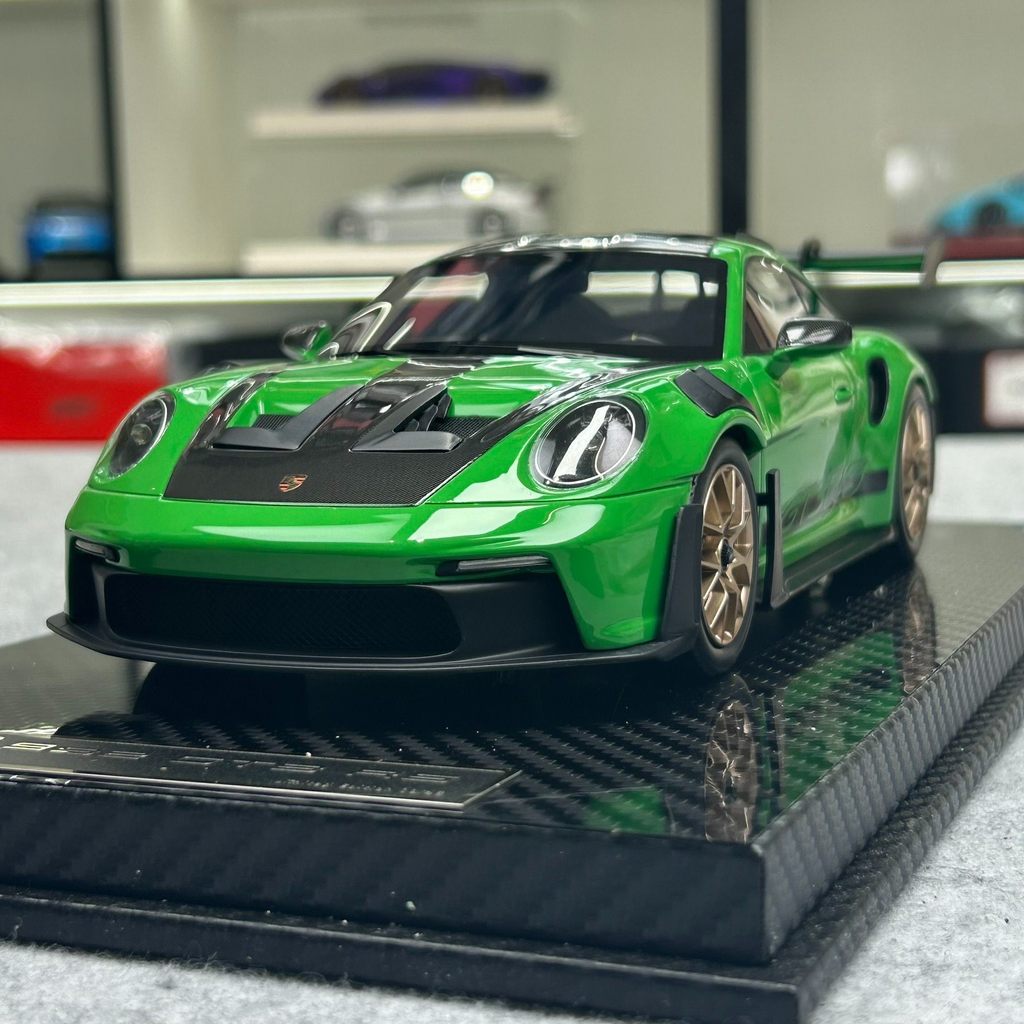 [คลังสินค้าพร้อม] AI รุ่น Porsche 911 GT3RS Limited Edition High-End จําลองรถเรซิ่นเครื่องประดับ 1 1