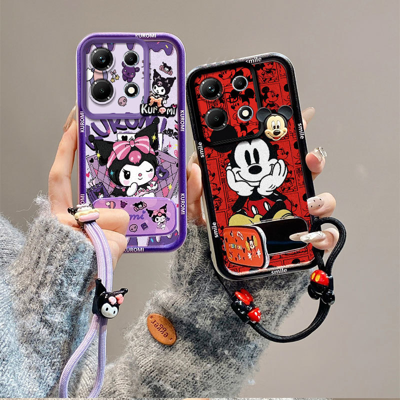 เคส For Infinix Note 30 5G / Note 30 4G / X6833B / X6711 tpu ใหม่ JMZJ สไตล์แฟชั่นแขวน string กระจกขาตั้งเคสโทรศัพท์
