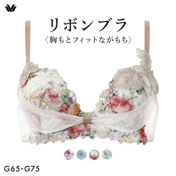 Wacoal Ribbon Bra keep cleavage BXB490 (Size G)(40BXB490G)(Direct from Japan)1